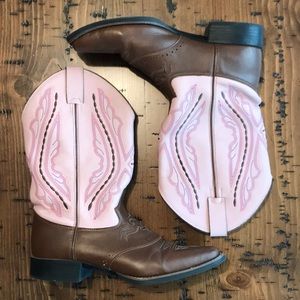 Girls Pink Justin Cowboy Cowgirl Boots